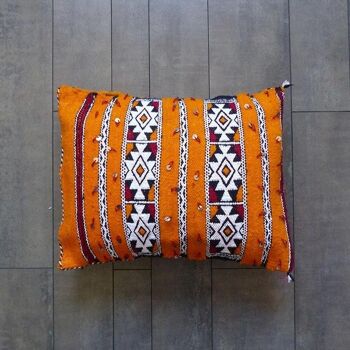 Coussin marocain Kilim Orange 2