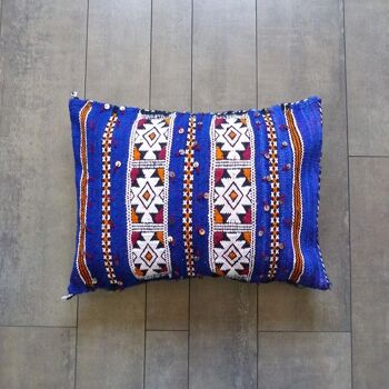 Coussin Kilim Bleu Marocain 2