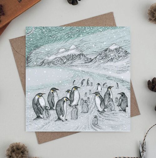 Antarctic Penguins Greeting Card