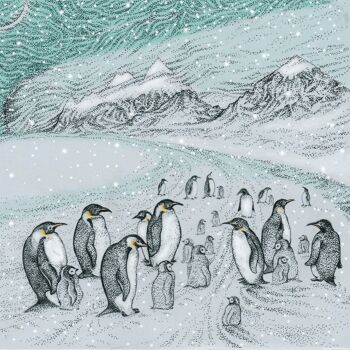 Pingouins de l'Antarctique Carte de vœux 2