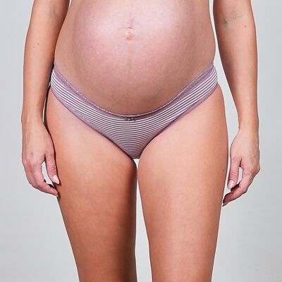 Culotte de maternité en coton à rayures