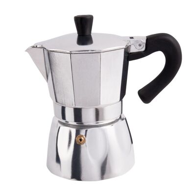 Biggcoffee Hes-3 Espresso Machine, Moka Pot, 3 cups, 120ml, Gray & Black, Coffee Maker