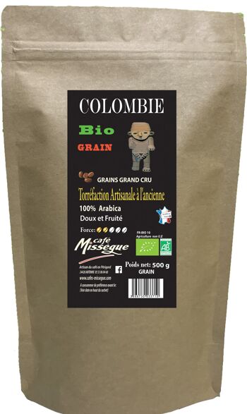 Arabica de Colombie Bio 500 g GRAIN