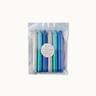 Dip Dye Candle Set: Glitter Raindrop Edition