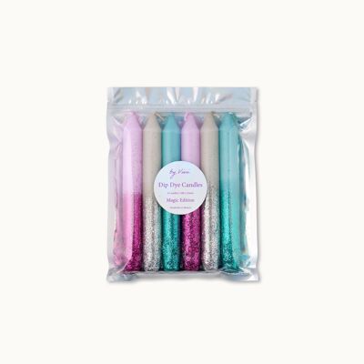 Juego de velas Dip Dye: Glitter Magic Edition