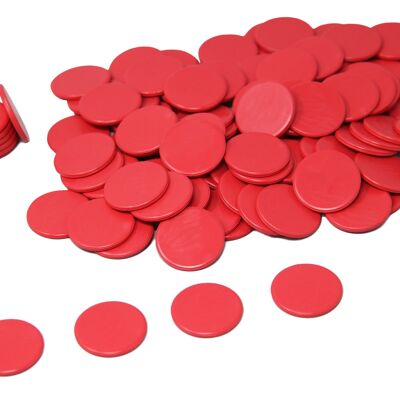 Game chips (100 pieces) made of RE-Plastic® | Counting chips marker tokens ø 25 mm