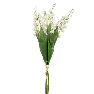 Muguet artificiel vert trois branches - 35 cm