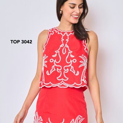 Embroidered top - 3042