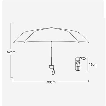 Parapluie pliable | unisexe | couleurs | compact 7