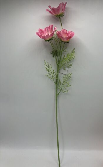 Fleur cosmos artificiel rose Emilie - 60cm 3