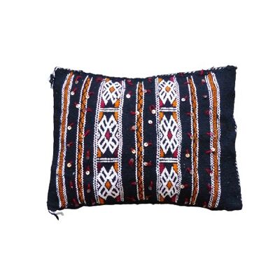 Moroccan Cushion Kilim Black