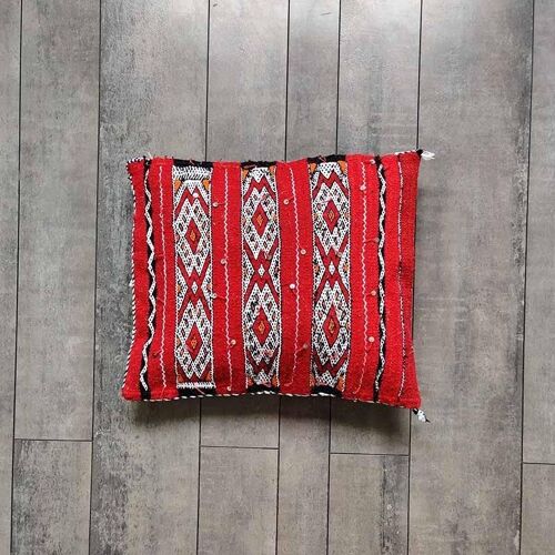 Coussin Marocain Kilim Rouge