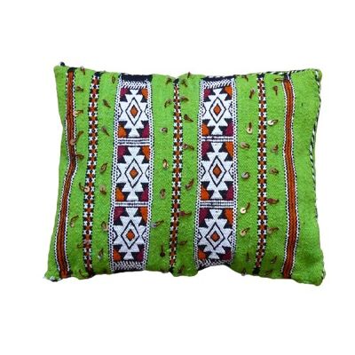 Green Moroccan Kilim Cushion