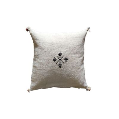 Coussin Marocain Blanc en Coton