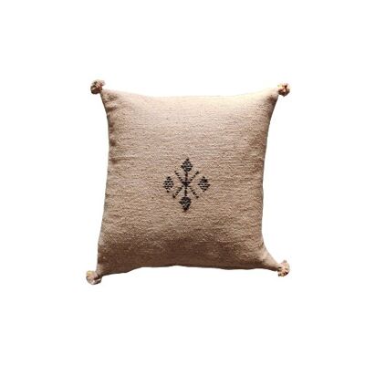 Beige Moroccan Cushion in Cotton