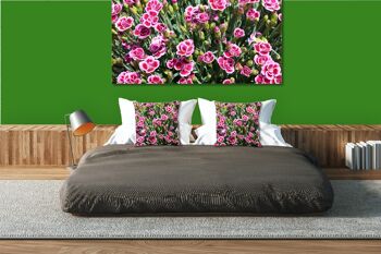 Ensemble de coussins photo décoratifs (2 pièces), motif : œillet princesse bisous roses - taille : 40 x 40 cm - housse de coussin haut de gamme, coussin décoratif, coussin décoratif, coussin photo, housse de coussin 7