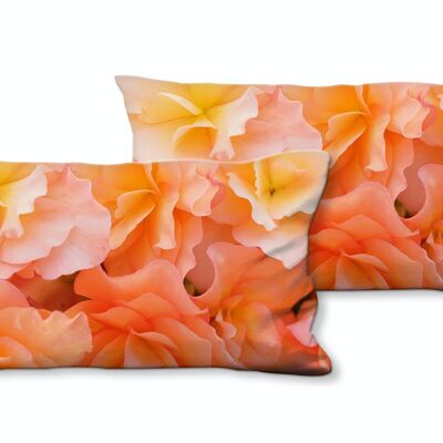 Decorative photo cushion set (2 pieces), motif: rose blossom Rosentraum 5 - size: 80 x 40 cm - premium cushion cover, decorative cushion, decorative cushion, photo cushion, cushion cover