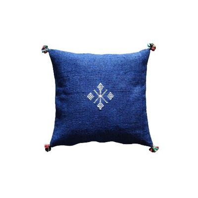 Cuscino in cotone marocchino blu