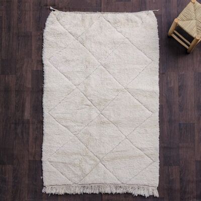 Tapis marocain Losange Blanc sur mesure