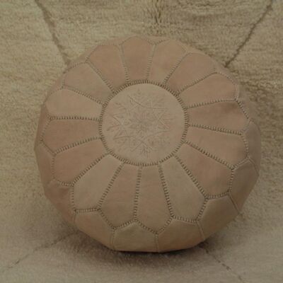 Moroccan pouf natural color