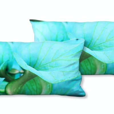 Decorative photo cushion set (2 pieces), motif: calla blossoms romance 1 - size: 80 x 40 cm - premium cushion cover, decorative cushion, decorative cushion, photo cushion, cushion cover