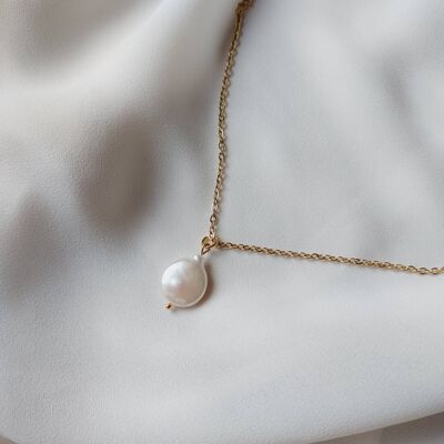 Bianca - Pendentif/collier perle d'eau douce