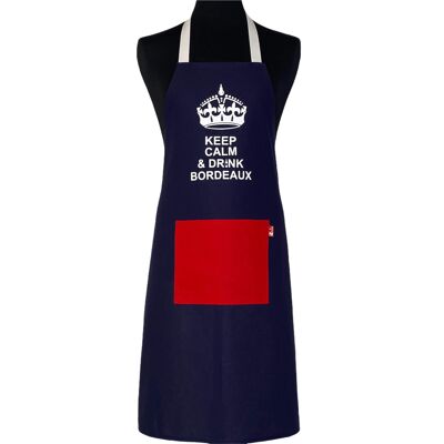 Apron, "Keep calm & drink Bordeaux" french