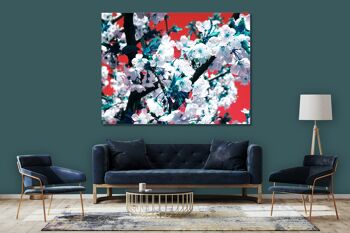 Papier peint : Fleur de cerisier à la japonaise 1 - plusieurs tailles - format paysage 4:3 - plusieurs tailles et matériaux - motif d'art photo exclusif sous forme de toile ou d'image en verre acrylique pour la décoration murale 2
