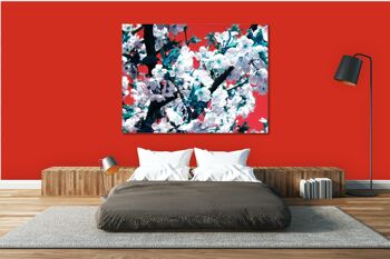 Papier peint : Fleur de cerisier à la japonaise 1 - plusieurs tailles - format paysage 4:3 - plusieurs tailles et matériaux - motif d'art photo exclusif sous forme de toile ou d'image en verre acrylique pour la décoration murale 3