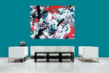 Papier peint : Fleur de cerisier à la japonaise 1 - plusieurs tailles - format paysage 4:3 - plusieurs tailles et matériaux - motif d'art photo exclusif sous forme de toile ou d'image en verre acrylique pour la décoration murale 4