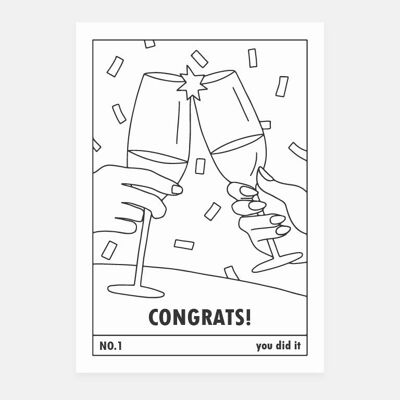 Postkarte 'congrats!'