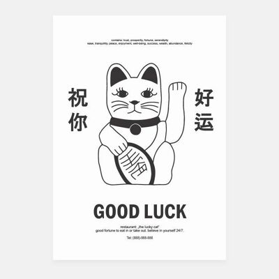 Postkarte 'the lucky cat'