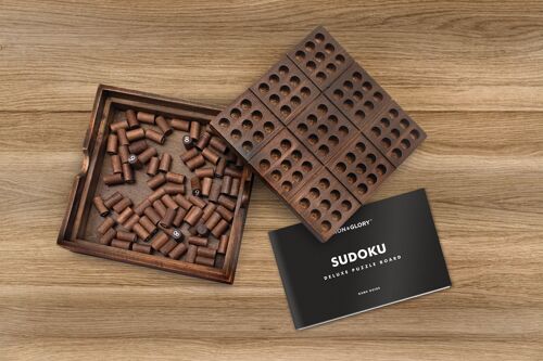 Sudoku aus Holz |  inkl. 81 nummerierter Pins