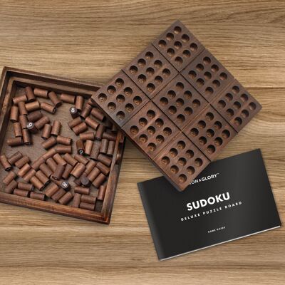 Sudoku aus Holz |  inkl. 81 nummerierter Pins