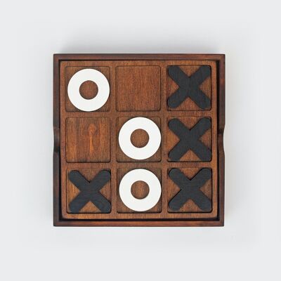 Tic Tac Toe game made of wood