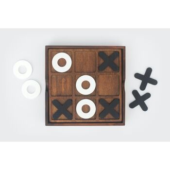 Jeu Tic Tac Toe en bois 2