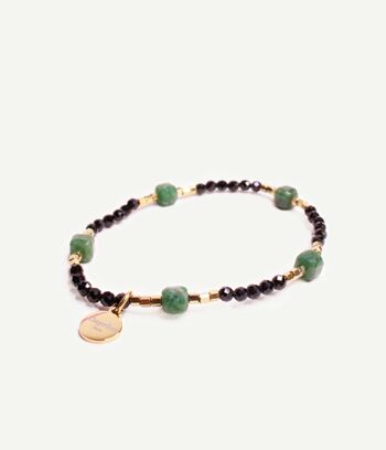 Bracelet élastique à perles et pierres fines Delilah | Bijoux faits main en France 2