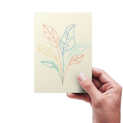 Multicolor Leaf - Card