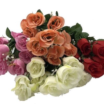 Piquet Rose e Gypso Viviane -Rosso Arancio Crema e Assortimento Rosa-