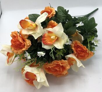Piquet Oeillet Orchidée - Assortiment Rouge Rose et Orange - Henriette H70cm 3