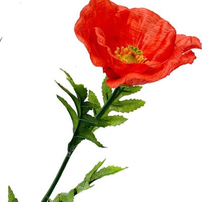 Roter künstlicher Mohn - 66 cm