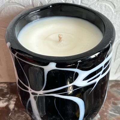 Lemongrass- Vela de cristal hecha a mano Repelente de mosquitos aroma de hierba de limón
