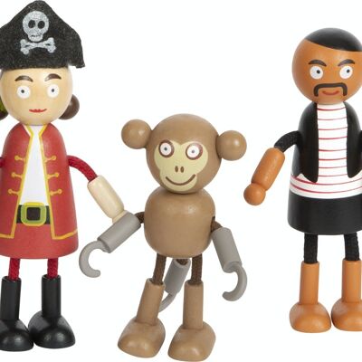 Flexible dolls pirate figures