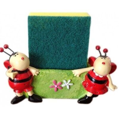 Case for kitchen sponge, crab, made of RESIN. Dimension: 12x5x8cm The price includes the sponge.