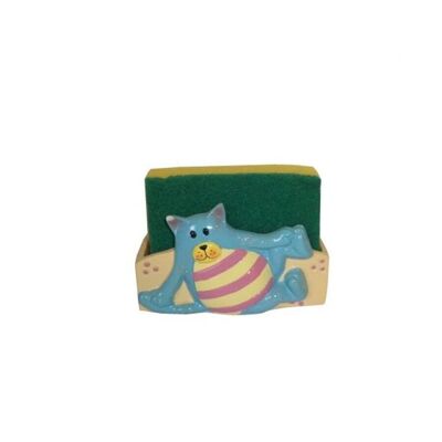 Etui für Küchenschwamm, Katze, aus RESIN. Der Preis beinhaltet den Schwamm.