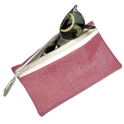 Glasses case, "Scintillant" pink