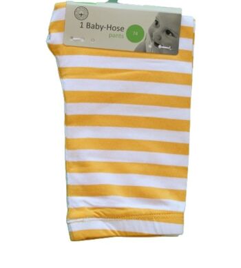 Pantalon bébé rayé jaune et gris & AOP 3