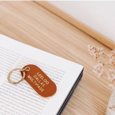 Leather message keychain - Leeloo Dallas Multipass