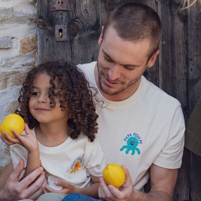 T-shirt Papa Poulpe - Beige
