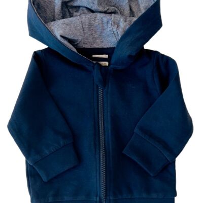 Giacca di felpa blu scuro